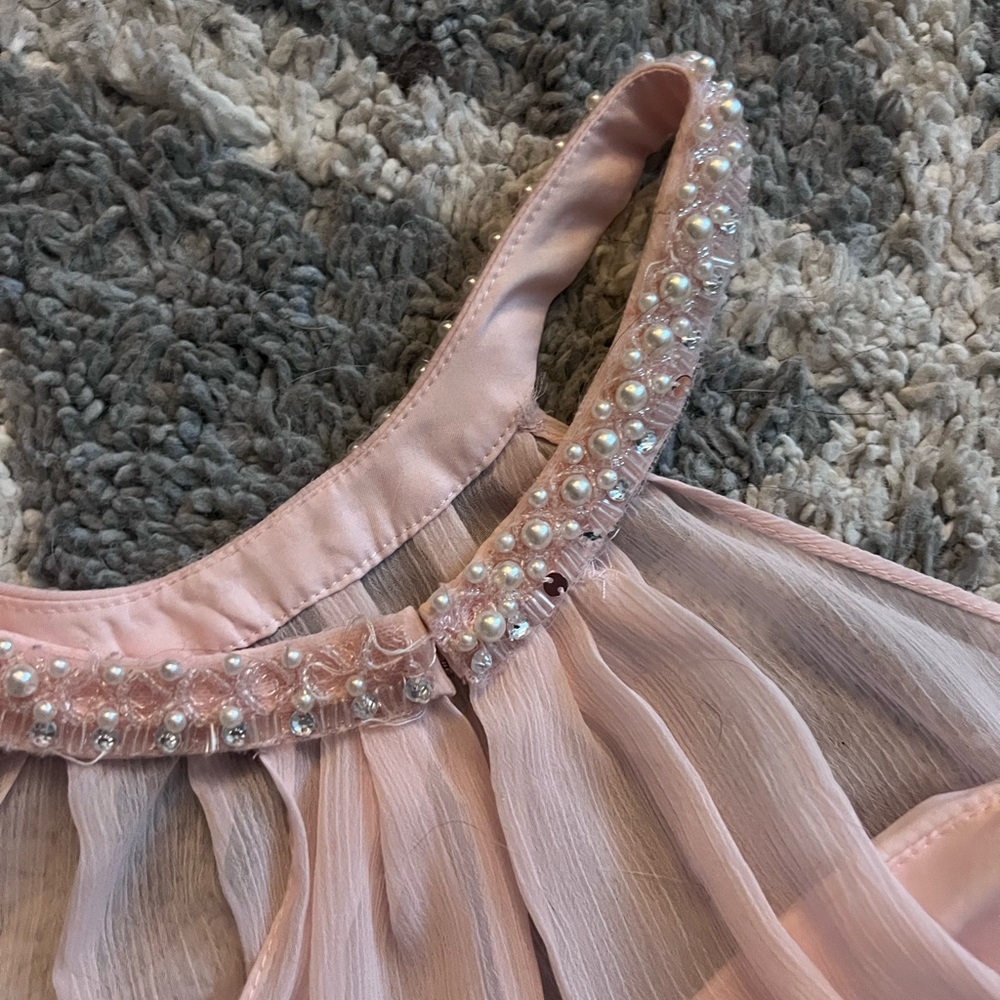 David’s bridal pink short dress